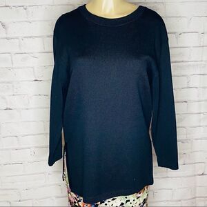 ST.John basics black Santana knit sweater size S